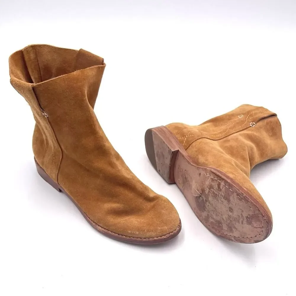 JOIE - REVOLVE Pinyon Boot cognac suede ankle booties size 7